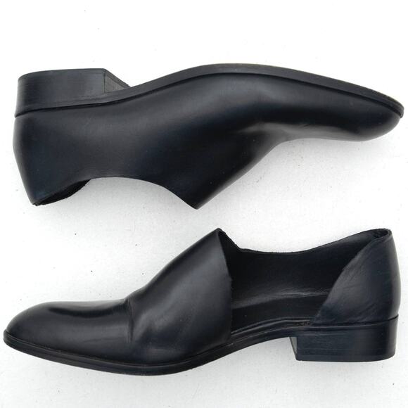 Marciante Black Leather The Marie Flats Shoes Size 9.5 - Picture 5 of 10